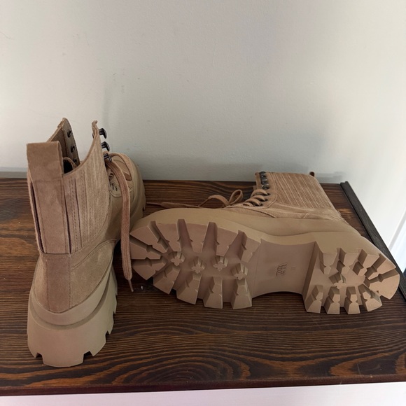 Zara Tan Combat & Moto Boots - Picture 4 of 6